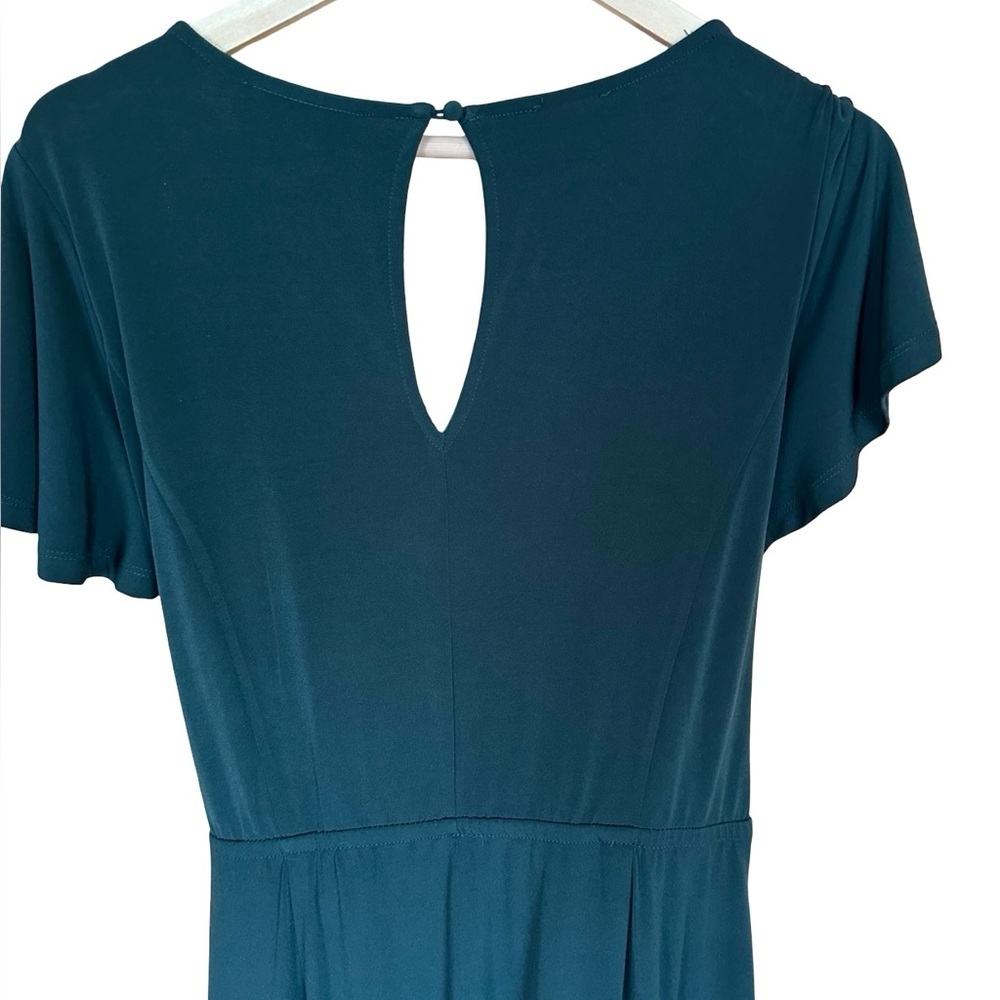 Lane Bryant NWT V-Neck Wide Leg Flutter Sleeve Wrap Top Jersey Jumpsuit 14/16 - Picture 6 of 10